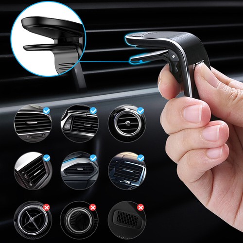 Black magnetic phone holder - black,